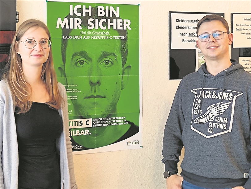 „Suchthilfe mobil“ hilft Wohnungslosen - Stefanie Hartmann (Caritasverband Ahaus) und Lutz Ponten-Biermann (SKM-Bocholt) arbeiten beim Projekt „Suchthilfe mobil“ mit.
